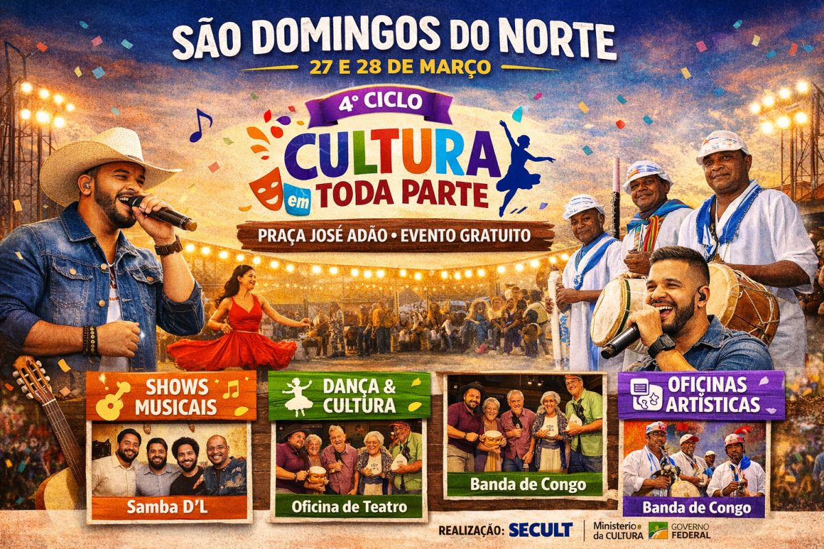 São Domingos do Norte recebe 4º Ciclo do Cultura em Toda Parte